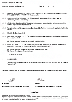 SABS Test Report page6